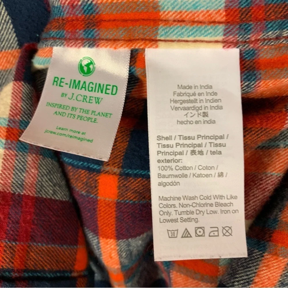 J. Crew Plaid Slim Fit Flannel Button Down Shirt